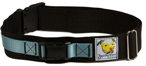 Squishy Face Studio Hands Free Dog Leash Belt - Medium-Large - Ocean Blue