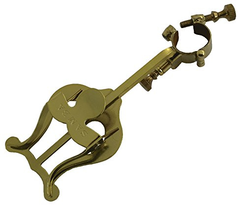 Atril trompeta curvado, corto, soporte Ø14 mm