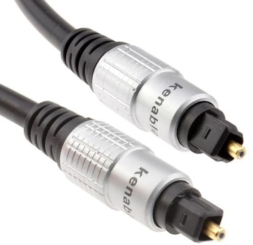kenable Optical Digital Audio Cable TOSLink 6mm Premium Quality HQ Lead for Sky TV DVD Soundbar PS4 Xbox 4m Dark Blue