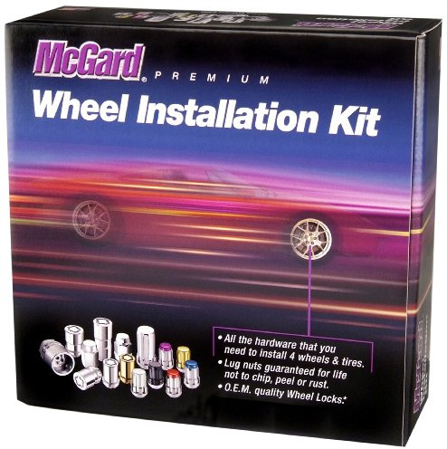 McGard 65515BK Black Spline Drive 5 Lug Wheel Installation Kit (M14 x 1.5), 16 Lug Nuts / 4 Locks / 1 Key / 1 Install Tool