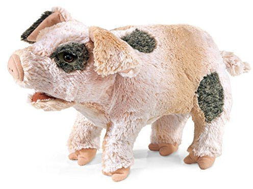 Folkmanis Grunting Pig Hand Puppet, Standard Packaging, Pink