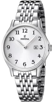 Festina Damen Analog Quarz Uhr mit Edelstahl Armband F16748/1