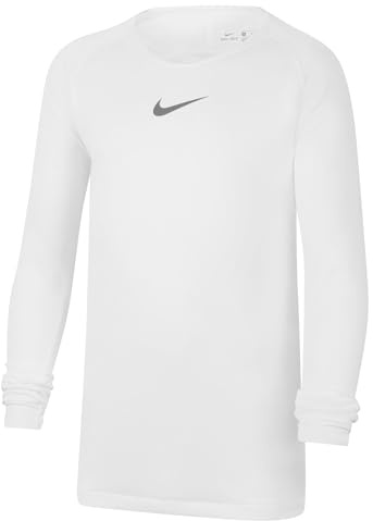 Nike Park First Layer Top Kids, Maglia Termica Maniche Lunghe Bambino, Bianca, m