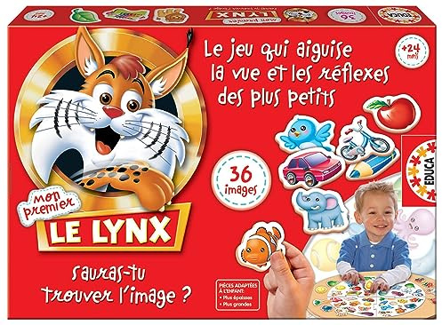 Educa – 15492 – Denkspiel – Mein erstes Lynx-Spiel – 36 Bilder, in französischer Sprache