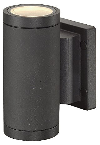 SLV luminaria de superficie de pared MYRA/iluminación para paredes, caminos, entradas, «spot» led de exterior, luminaria de superficie de exterior, lámpara de jardín / GU10 IP55 35 W antracita