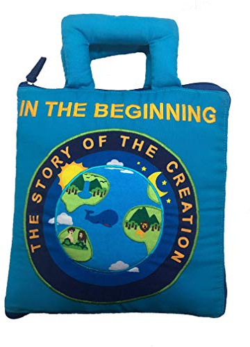 Pockets of Learning in The Beginning Quiet Book Explore The Story of Creation | Fabric Activity Busy Book for Toddlers and Children | Educational and Engaging Bible Church Book