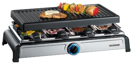 Severin 2617 Raclette de 1100 W 8 Personas, Termostato con LED