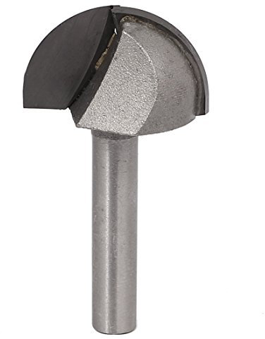 sourcing map Carpenter Woodworking Metal 1/4 Inch Shank Dia 1 Inch Cutting Dia Round Nose Router Bit Cutter