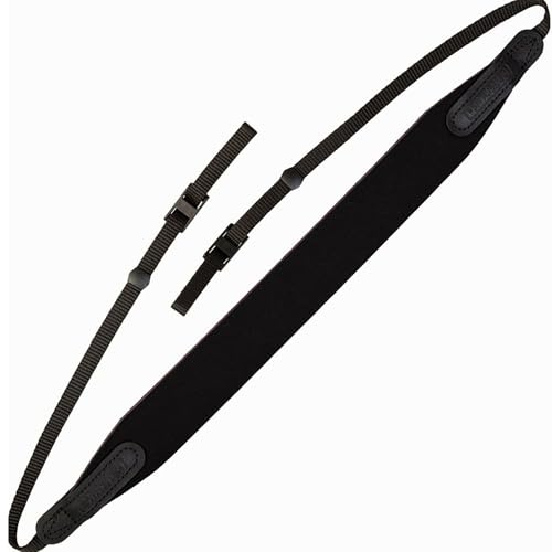 OP/TECH USA E-Z Comfort Neoprene Neck Strap - Lightweight, Padded, Adjustable Strap for DSLR, Mirrorless & Binoculars (Black) - Made in USA