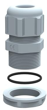 098027 Presse étoupe plastique PG36 Legrand - câble diamètre 22 à 32mm - Gris RAL 7001 - Filetage PG - Étanche IP68