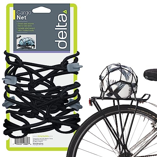 Delta Unisex Cargo Net with Hooks, Black