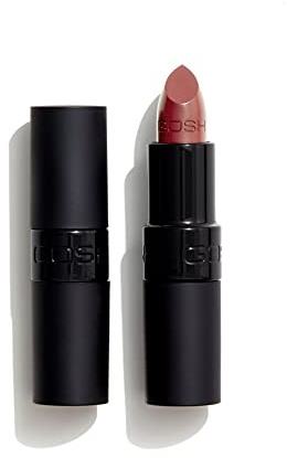 GOSH Velvet Touch Lippenstift mit extra Farb-Pigmenten für ein intensives & langanhaltendes Ergebnis │ reflektierende Partikel für den Glossy Look │Vitamin E für gepflegte Lippen | 122 Nougat