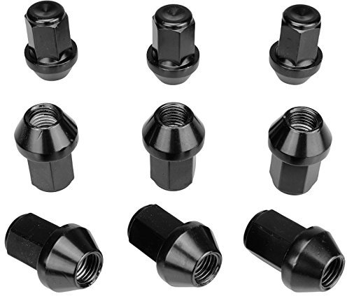 24 SCHWARZ Radmutter Mutter M12x1,25x34 SW19 Kegelbund Kegel 60° Alu Stahl Felgen