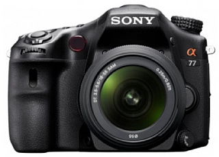 Sony SLTA77VK - Cámara réflex Digital de 24 MP (Pantalla de 3 Pulgadas, estabilizador de Imagen) con Lentes Intercambiables de 18-55mm, Color Negro