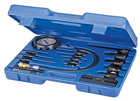 Silverline 196602 Kompressionsprüfer für Dieselmotoren, 17-tlg.