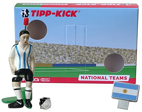 TIPP-KICK Argentinien-Box I Original Set Argentinien-Star-Kicker & Argentinien-Soundchip in der Torwandbox I Figur Spiel I Zubehör