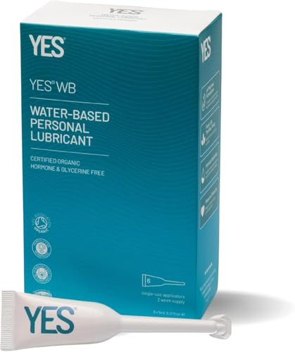 YES® WB Gleitgel auf Wasserbasis | Intensiv Hydrierendes & Wasserbasiertes Gleitgel | Bio-zertifiert | Ohne Hormone oder Glyzerin Hergestellt | pH-angepasst (6 x 5ml Applikatoren)
