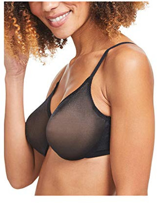 Gossard Women's Glossies Sheer U/Wired Bra, Black, 38 38DD UK