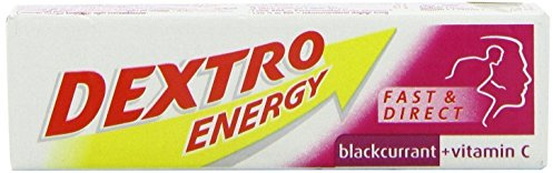 Dextro Energy Blackcurrant Glucose Tablets with Vitamin C, 47 g, 24 Packs, Energy Tablets, for a Quick Burst of Glucose