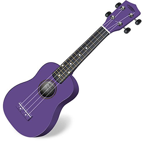 Classic Cantabile US-100 VT Sopranukulele (Ukulele, Uke, 15 Bünde, leichtgängige Gitarrenmechanik) violett
