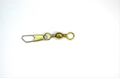 Eagle Claw 01051-014 Barrel Swivel with Safety Snap, 14mm, Brass Finish