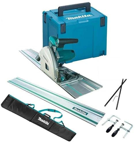 Makita SP6000K1 Plunge Cut Circular Saw 165mm 110v + 2 x Rails + Clamp + Bag