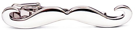 HONEY BEAR Mens/Boys Moustache Beard Tie Clip Bar for Skinny Narrow Size/Normal Size Tie Stainless Steel for Business Wedding Gift (Silver 5.6cm)
