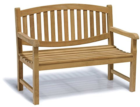 Jati Kennington Oval Teak 2 Seater FULLY ASSEMBLED 1.2m Garden Bench - (4ft) Garden Bench Brand, Quality & Value