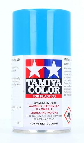 TAMIYA 85023 TS-23 Light Blue Glossy 100 ml - Spray Paint for Plastic Model Making, Model Making and Craft Accessories, Spray Paint for Model Making