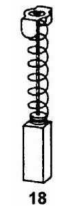 Asein Balais de charbon 0848 pour outils électriques Makita - 6,5 x 13,5 x 16 mm - 0,26 x 0,53 x 0,63 - Remplace les pièces d'origine 181044-0, 181048-2, CB-153, CB-155, CB-161 & JM2300012 Taille 3 :