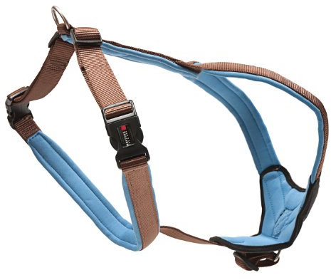 Wolters Cat&Dog Professional Comfort 62560 Geschirr Gr.7 90-110cm x 35mm tabac/hellblau