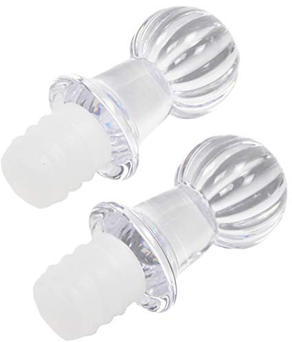 Chef Craft Select Plastic Bottle Stoppers, 2 piece set, Clear