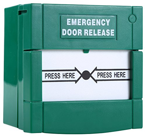 UHPPOTE Restablecible Break Cristal Vidrio Fuego Emergencia Salida Liberación Botón para Puerta De Salida