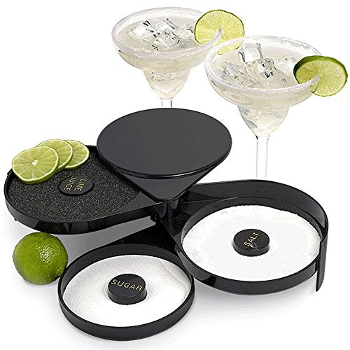 Greenco 3 Ripiani di Vetro Bar Rimmer per Margarita e Cocktail