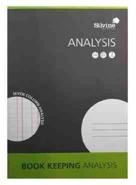 PACK OF 3 - Silvine Analysis - Book Keeping Notebook Analysis 32 Pages 7 Column A4