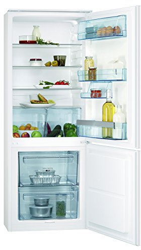 AEG SANTO SCS51400S1 Réfrigérateur/congélateur encastrable/A+ / 144,1 cm de hauteur / 238 kWh/an / 170 l Partie de refroidissement/Compartiment de congélation 53L / Système de porte à remorque/Blanc