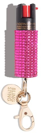BlingSting Pepper Spray Keychain for Women Pink