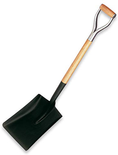 Pala Cuadrada - Modelo 8541 MA - Pala de Chapa con Mango Muleta de Madera - Medidas Cabeza 27x35 cm - Peso 1850 g - Muy Resistente - Herramienta para el Cuidado del Jardín - Altuna