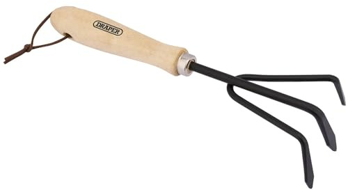 Draper Carbon Steel Hand Cultivator 3 Prong | Hardwood Handle Garden Tool | 83991