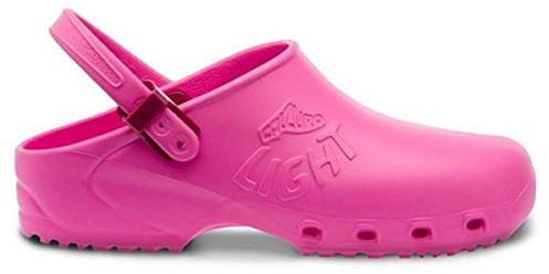 CALZURO Light - Zoccoli Sanitari per Uomo e Donna in Eva, Professionali CE, Ultraleggeri, Comodi, Colore Rosa (38)