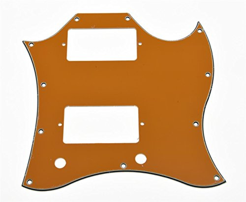 KAISH American Standard SG Full Face Pickguard Gitarr Pick Guard för USA SG Specialgitarr Orange 3 Ply