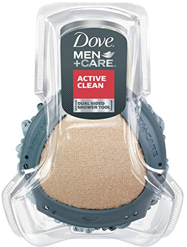 Dove Men Plus Care Active Clean Shower Scrubbing Tool, Maximum Body Scrub , 1 Ea