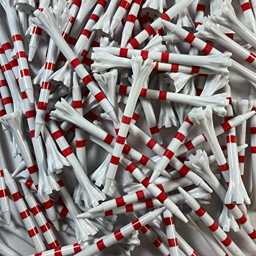 2-3/4 Champ My Hite FLYtee White/Red Stripe Golf Tee, 100 Count