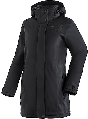 Maier Sports Lisa 2.1, Damen Outdoorjacke, Wasserdichter Outdoor-Mantel mit vielen Features, mTEX Wetterschutz und mTHERM für hohen Wärmerückhalt, PFC-frei, Schwarz, 42