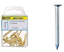 Punta Acero Cabeza Plana Zincada 1,50x15 mm. 100 unidades