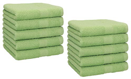 Betz 10 Stück Seiftücher Premium 100% Baumwolle Seiflappen-Set 30x30 cm Farbe apfelgrün