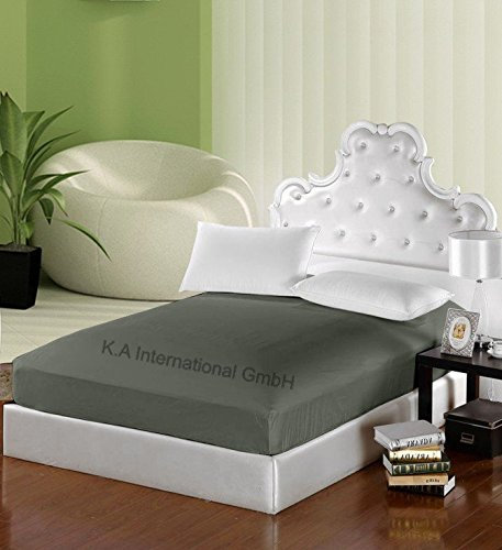 Jersey Spannbettlaken, 100% Baumwolle, 140x200 bix 160x200 cm 135 GSM Anthrazit