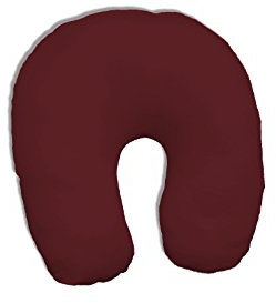 Dukal | Bezug für Nackenhörnchen | 45 x 12 cm | aus hochwertigem DOPPEL-Jersey | 100% Baumwolle | Farbe: Burgund