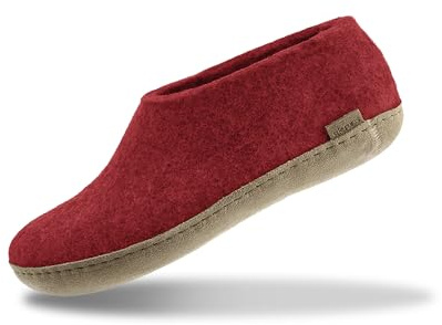 Glerups Chaussons unisexe adulte en feutrine A-01-00 - rouge - rouge,
