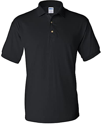 GILDAN Adult DryBlend Jersey Short Sleeve Polo Shirt (M) (Black)